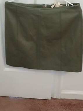 Olive Green Women's A-Line Skirt